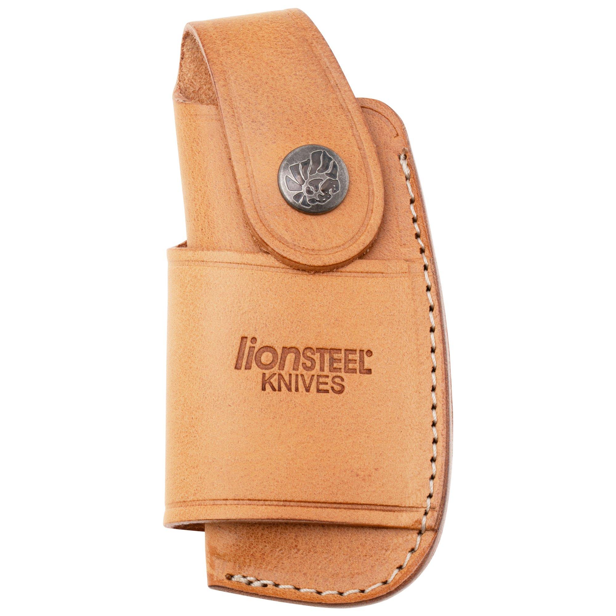 LionSteel Leather Sheath 900FDV4 SN horizontales/vertikales Multicarry, Gürteletui, hellbraunes Leder