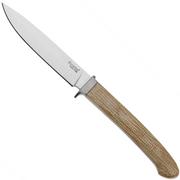 LionSteel Ago AG1-CVN Natural Canvas Micarta, Titanium Guard, fixed knife