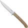 Image for LionSteel Ago AG1-CVN Natural Canvas Micarta, Titanium Guard, fixed knife