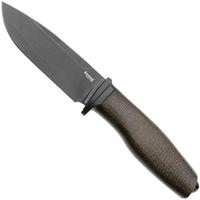 Image pour LionSteel Acha AH B BLG Blackwashed M390, Green Burlap Micarta, Black Titanium Guard, couteau fixe