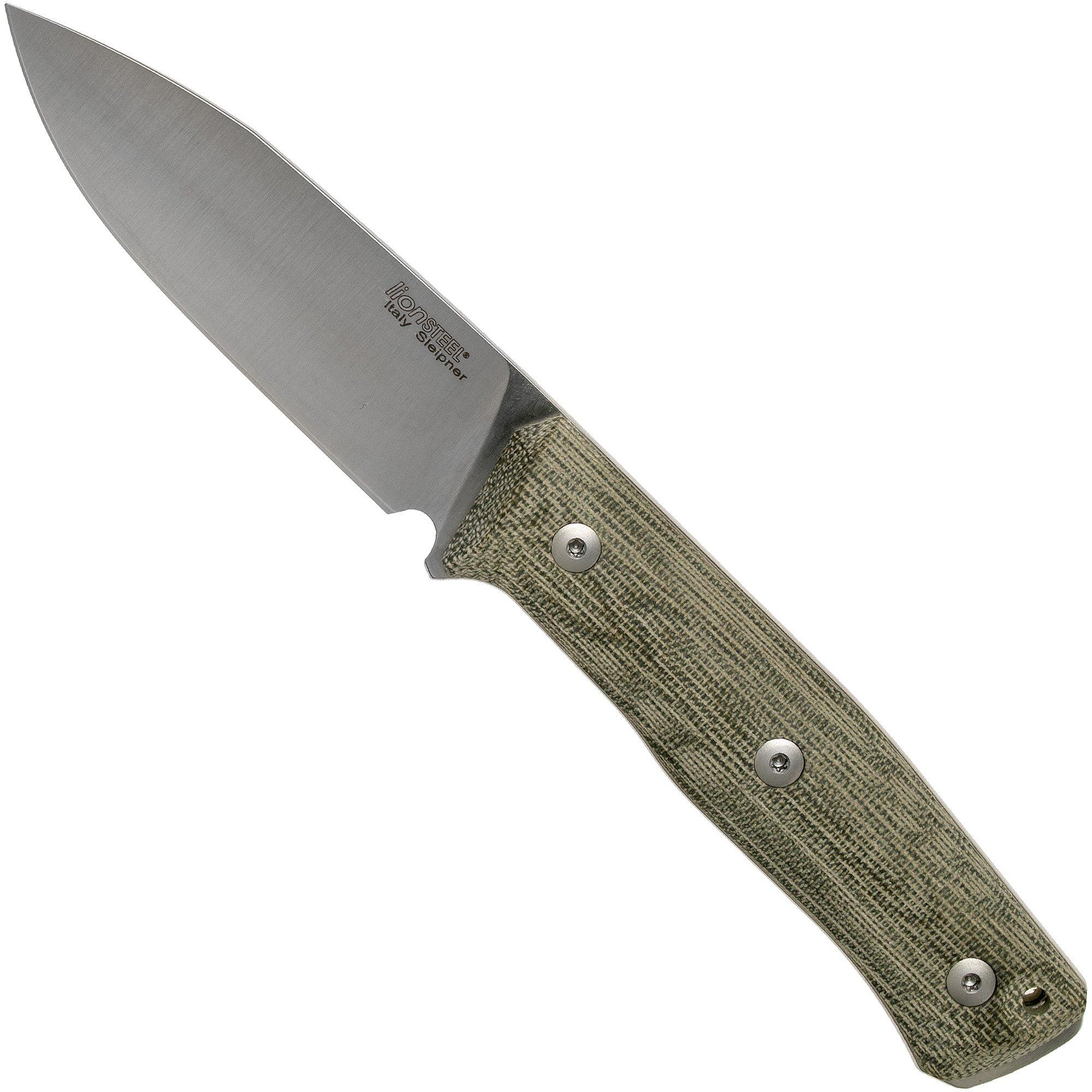 Nóż bushcraftowy LionSteel B35 CVG Green Canvas Micarta