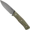 LionSteel B35 CVG Green Canvas Micarta bushcraft knife