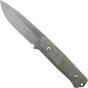 Image for LionSteel B40 green canvas micarta B40-CVG bushcraft knife
