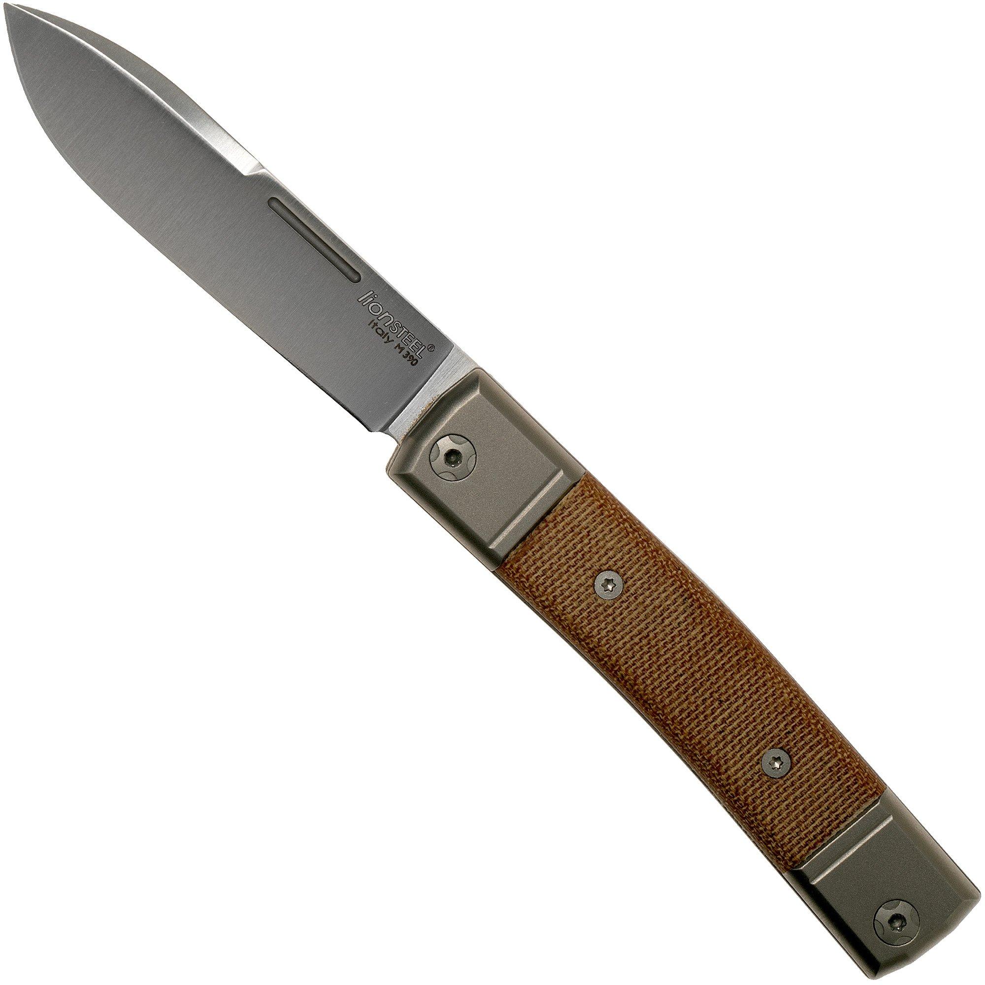 Scyzoryk LionSteel BestMan BM2 CVN Natural Canvas Micarta