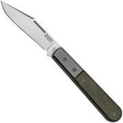 LionSteel Shuffler Barlow CK0112-CVG Green Canvas Micarta, couteau de poche