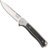 Bild für LionSteel Emmet EM01 GY Stonewashed MagnaCut, Grey Titanium Carbon Fibre Inlay, Taschenmesser, Molletta Design