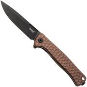 Afbeelding voor LionSteel Emmet EM01A EB Old Black MagnaCut, Earth Aluminium Hammertone, zakmes, Molletta design