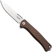 Afbeelding voor LionSteel Emmet EM01A ES Stonewashed MagnaCut, Earth Aluminium Hammertone, zakmes, Molletta design
