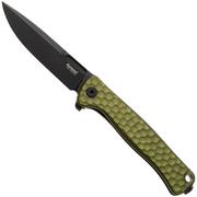 Bild für LionSteel Emmet EM01A GB Old Black MagnaCut, Green Aluminium Hammertone, Taschenmesser, Molletta Design