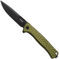 Bild für LionSteel Emmet EM01A GB Old Black MagnaCut, Green Aluminium Hammertone, Taschenmesser, Molletta Design