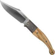 LionSteel Gitano Olive wood GT01 UL coltello da tasca, Gudy van Poppel design