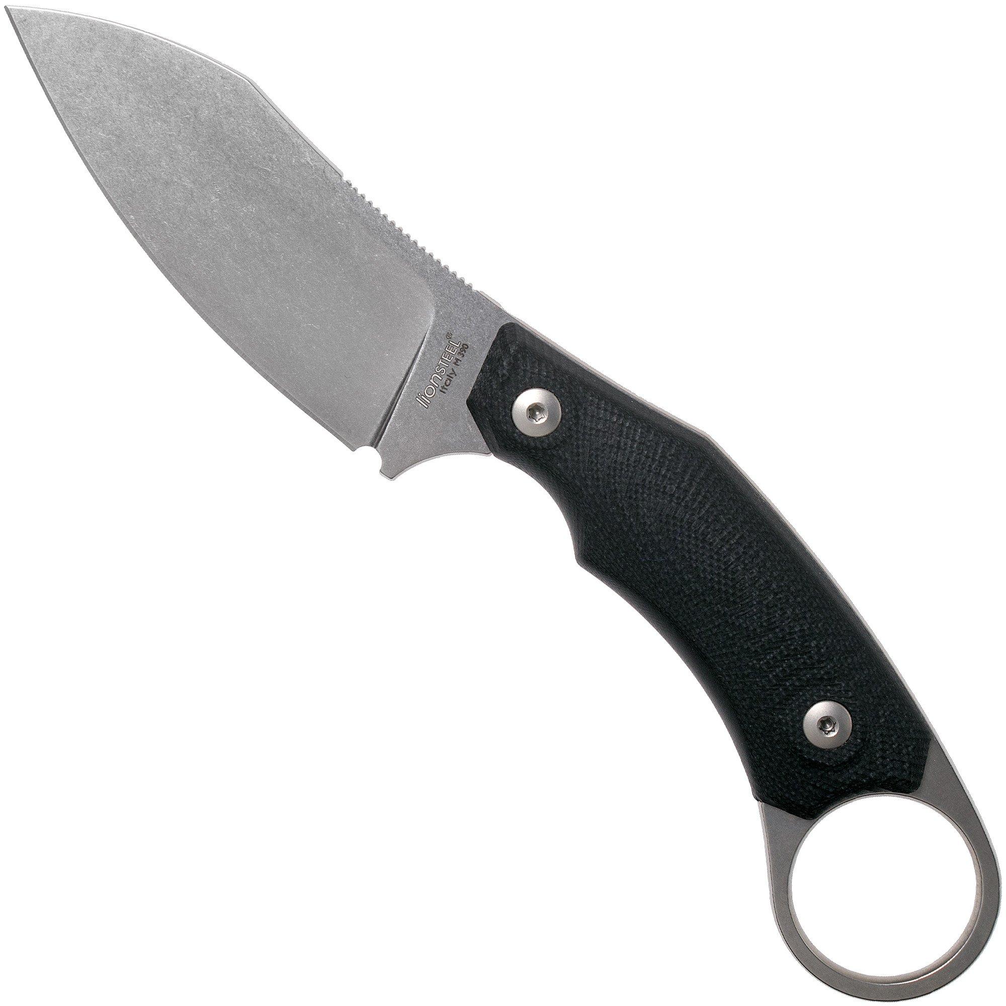 Nóż z głownią stałą LionSteel H1 GBK Black G10 projekt Tommaso Rumici