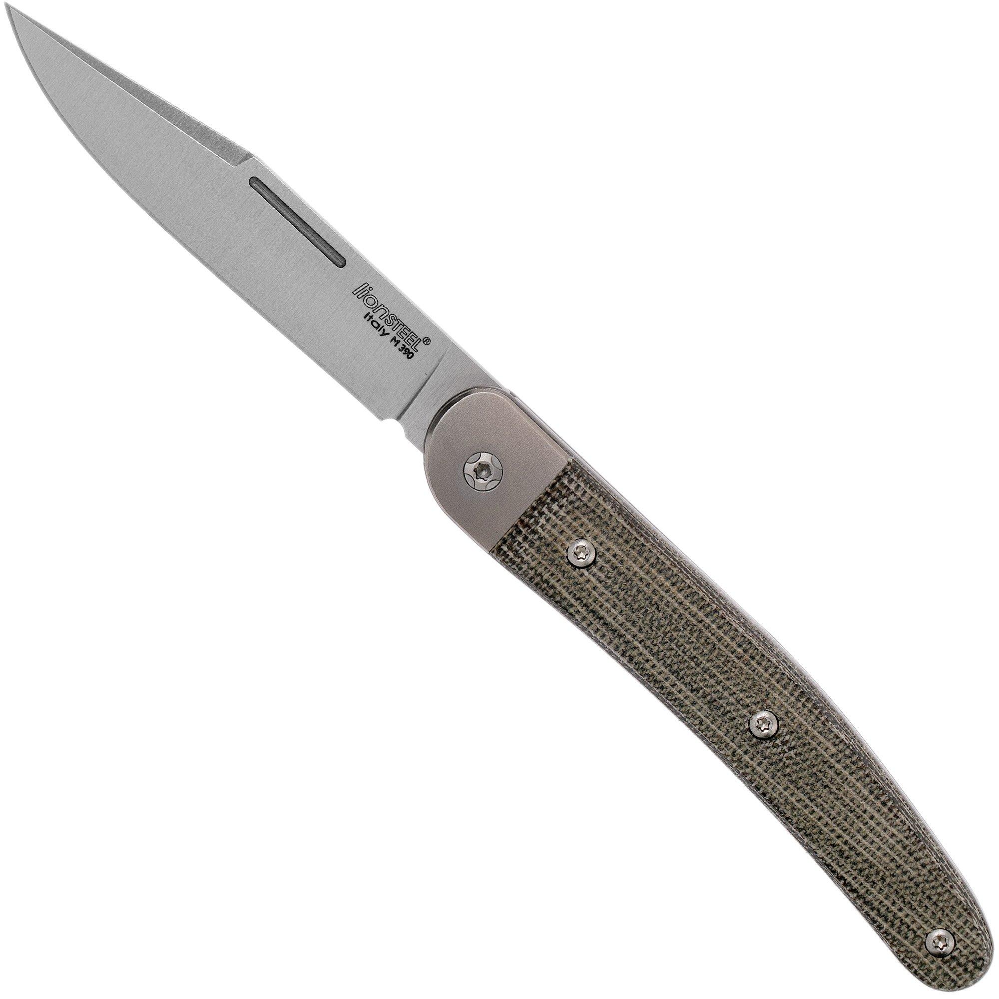 LionSteel Jack 1 Green Canvas Micarta JK1 CVG Taschenmesser