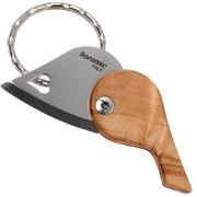 LionSteel LionBeat navalha de bolso de madeira de oliveira com chaveiro