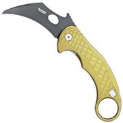 LionSteel L.E.One LE1-A-GB MagnaCut, Black, Green Aluminium, Karambit-Taschenmesser