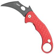 LionSteel L.E.One LE1-A-RB MagnaCut, Black, Red Aluminium, Karambit pocket knife