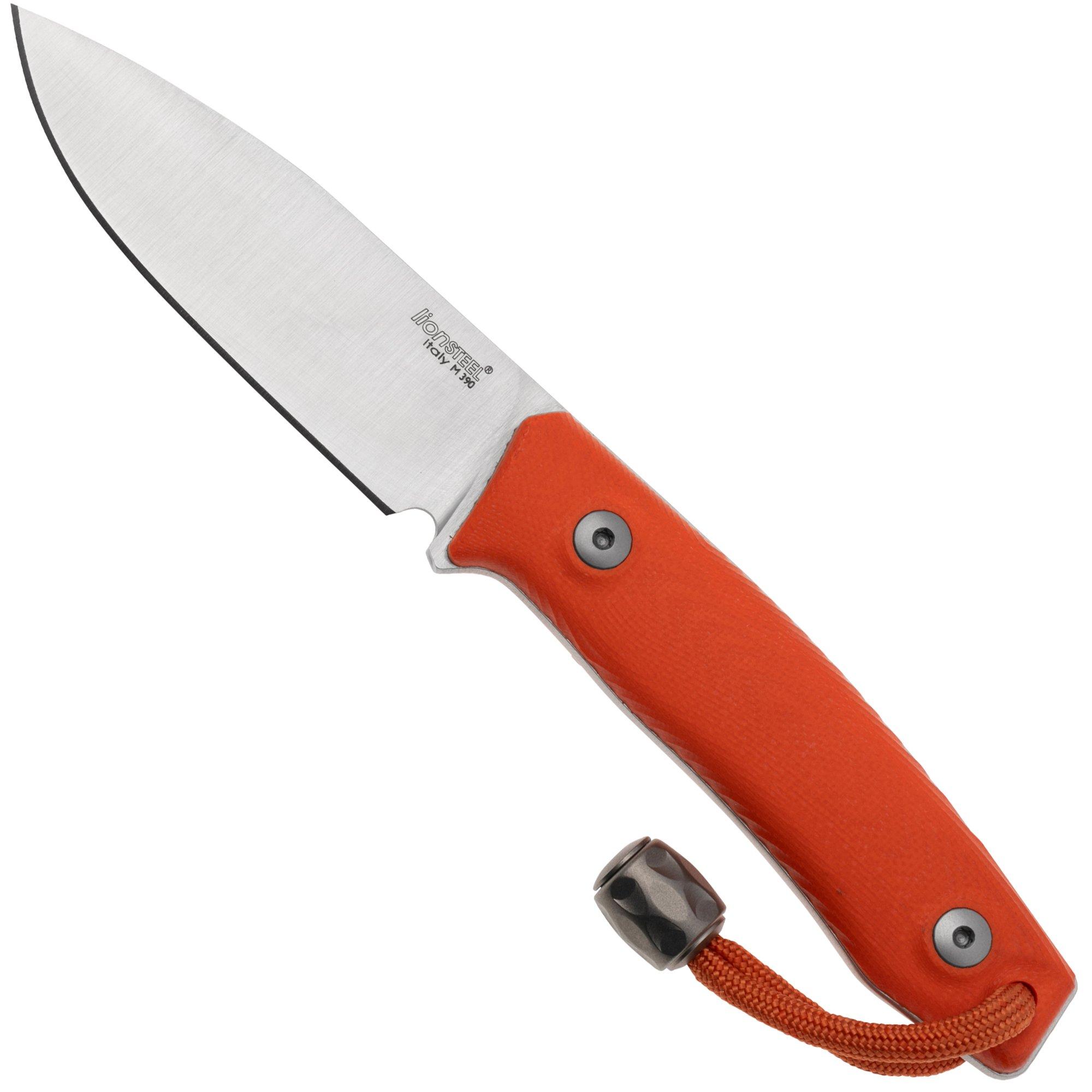 Nóż z głownią stałą LionSteel M1-GOR Orange G10