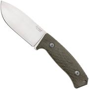 LionSteel M3 M3-CVG Green Canvas Micarta fixed knife