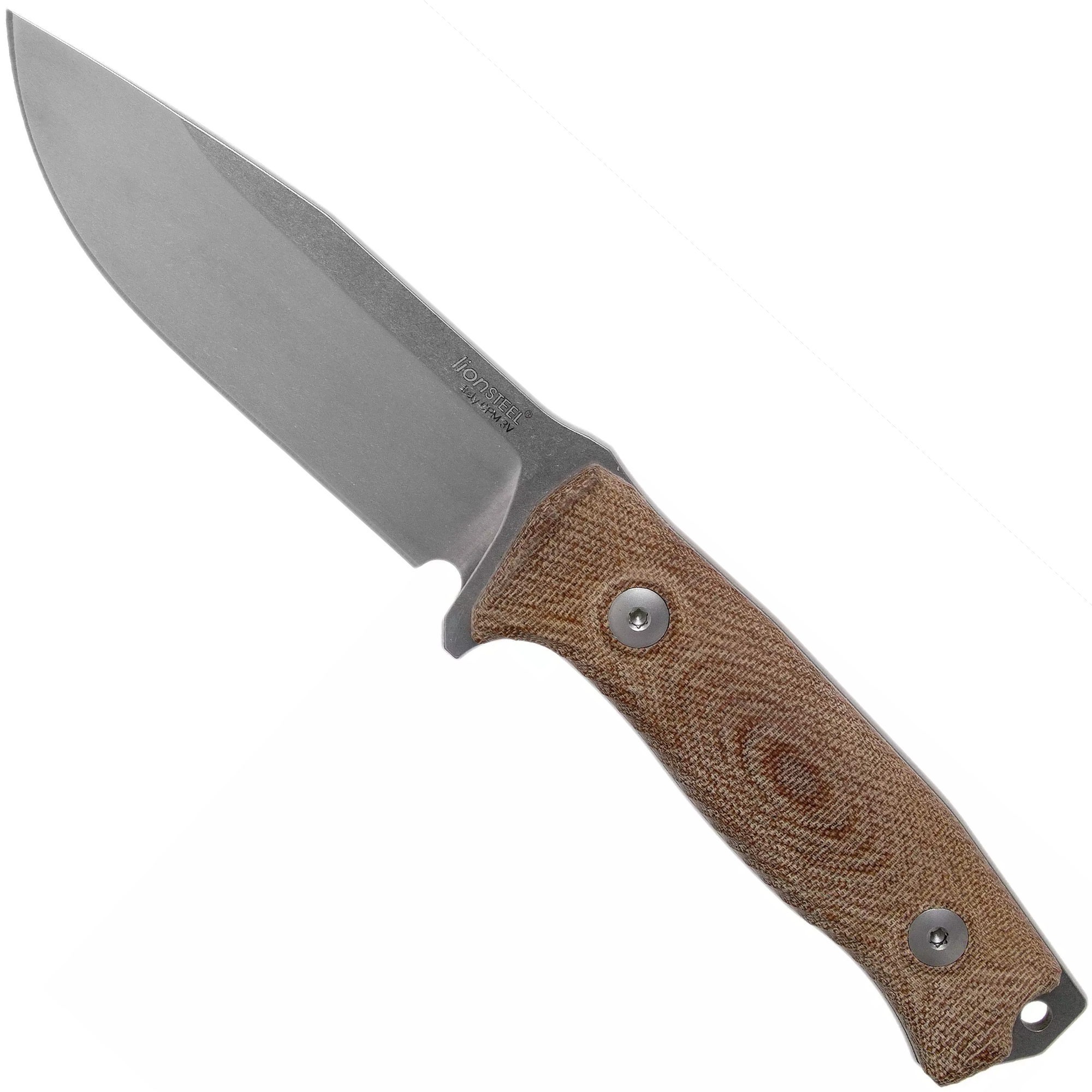 Nóż survivalowy LionSteel M5 CPM 3V, Natural Canvas Micarta, Knivesandtools Exclusive
