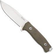 Lionsteel M5 CVG Green Canvas Micarta couteau de survie