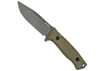 LionSteel M5B Sleipner Black, Green Canvas Micarta coltello da sopravvivenza