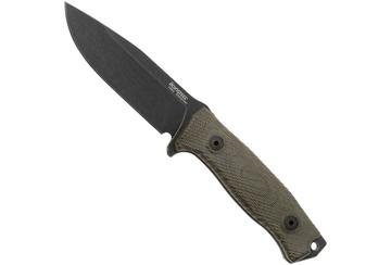 Nóż survivalowy LionSteel M5B Sleipner Black, Green Canvas Micarta