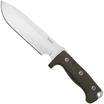 LionSteel M7 CVG Satin, Green Canvas Micarta vaststaand mes, Molletta design