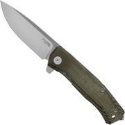 LionSteel Myto MT01-CVG Green Canvas Micarta navalha, Molletta design