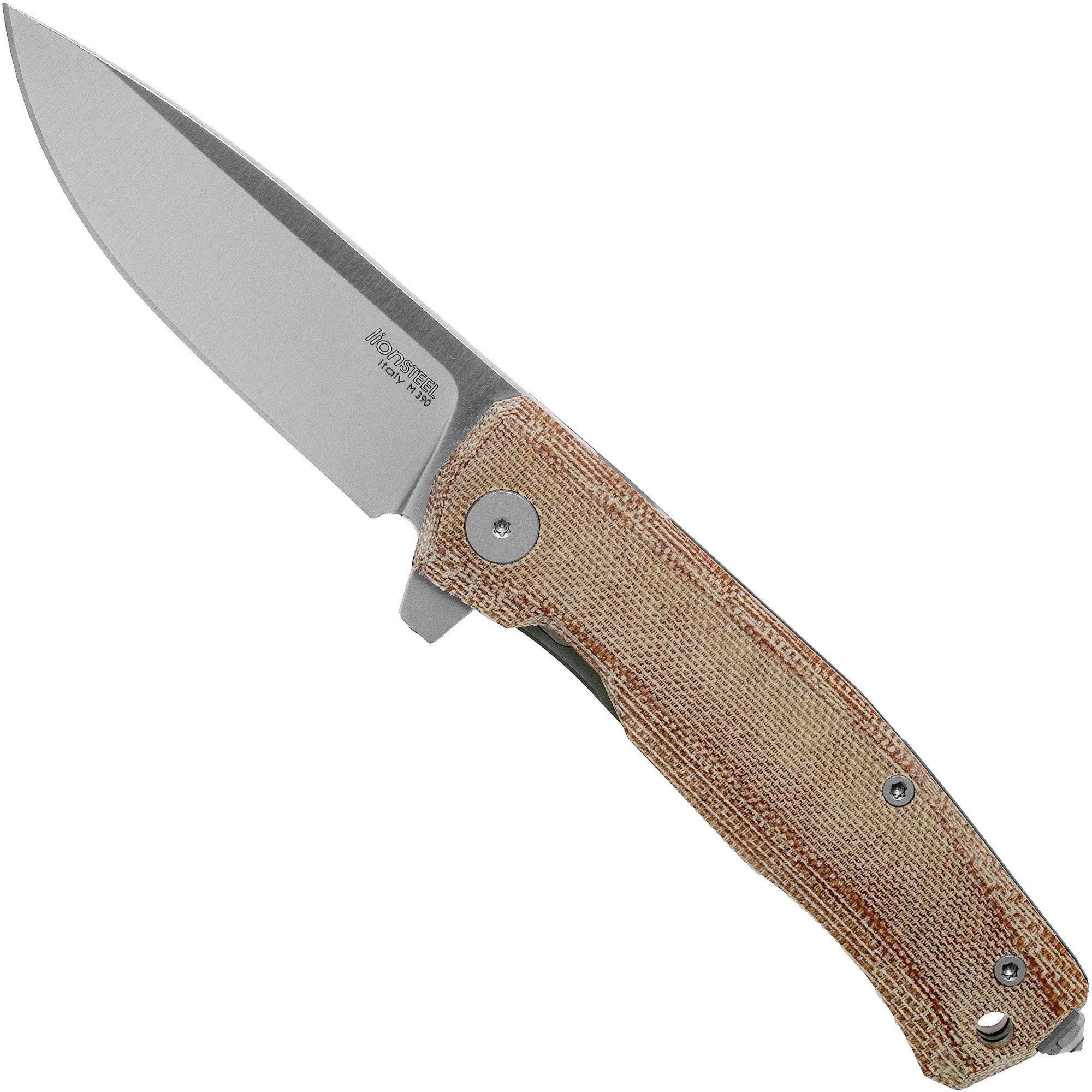 Nóż składany LionSteel Myto MT01-CVN Natural Canvas Micarta, projekt Molletta