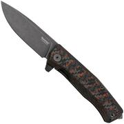 LionSteel Myto MT01-MC-SS CPM MagnaCut, Old Black Snake Skin FatCarbon navalha, Molletta design