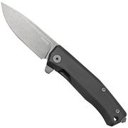 LionSteel Myto MT01A BB Black Aluminium, Black couteau de poche, design Molletta