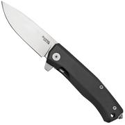 LionSteel Myto MT01A BS Black Aluminium, Satin coltello da tasca, design di Molletta