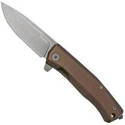 Nóż składany LionSteel Myto MT01A EB Brown Aluminium, Black, projekt Molletta