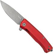 LionSteel Myto MT01A RB Red Aluminium, Black navaja, diseño Molletta