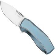 LionSteel N.ONE N1-BL Frame Lock, Magnacut, Blue Titanium, pocket knife