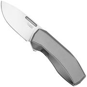 LionSteel N.ONE N1-GY Frame Lock, Magnacut, Grey Titanium, navaja