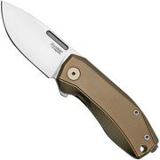 Nóż składany LionSteel Nano NA01-BR Frame Lock, Magnacut, Bronze Titanium