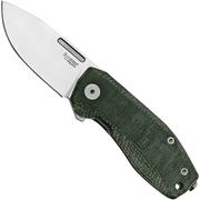 LionSteel Nano NA01-CVB Frame Lock, Magnacut, Black Canvas Micarta, couteau de poche