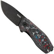 Nóż składany LionSteel Nano NA01-NB CPM MagnaCut, Old Black Nebula FatCarbon