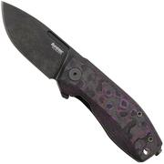 Nóż składany LionSteel Nano NA01-PH CPM MagnaCut, Old Black Purple Haze FatCarbon