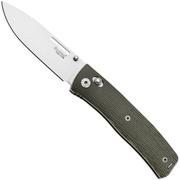 Afbeelding voor LionSteel NiNi NN1 CVG M390 Satin, Full Green Canvas Micarta, zakmes, Gianni Pauletta design