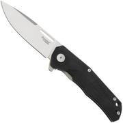 LionSteel Q4ttro, Satin MagnaCut, Black G10, couteau de poche, Michele Pensato design