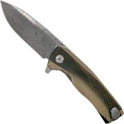 LionSteel ROK Damascus Gold Titanium ROK DD GL couteau de poche