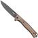 Image for LionSteel Skinny Solid SK01A EB Earth Aluminium Natural Canvas Micarta inlay, Blackwashed pocket knife, Molletta design