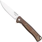 LionSteel Skinny Solid SK01A ES Earth Aluminium Natural Canvas Micarta Inlay, Stonewashed Taschenmesser, Molletta Design