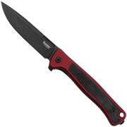 LionSteel Skinny Solid SK01A RB Red Aluminium Black Canvas Micarta inlay, Blackwashed pocket knife, Molletta design