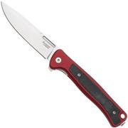 LionSteel Skinny Solid SK01A RS Red Aluminium Black Canvas Micarta inlay, Stonewashed coltello da tasca, Molletta design