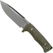 LionSteel T5-CVG Green Canvas Micarta Satin faca fixa