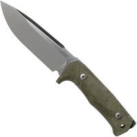 Image pour LionSteel T5-CVG Green Canvas Micarta Satin couteau fixe