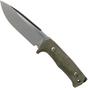 Obraz dla Nóż z głownią stałą LionSteel T5-CVG Green Canvas Micarta Satin